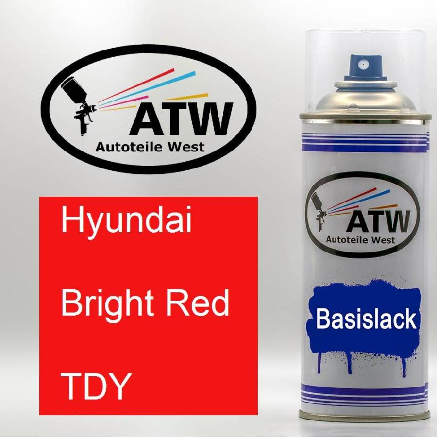 Hyundai, Bright Red, TDY: 400ml Sprühdose, von ATW Autoteile West.